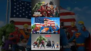 Superheroes Take a Coffee Break in Front of the American Flag 🇺🇸😂 #superhero #marvel #animation #fyp