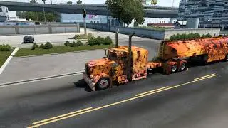 American Truck Simulator Peterbilt 389 Viper's  Tank Trailer Aspect rouille ATS