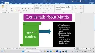 Types of matrix and Rank of the matrix by determinant method. Part-4