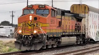 BNSF 5513 H2 C44-9W w/ Sweet K3LA Leads Solo on Empty Auto Train
