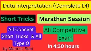 Complete Basics of Data Interpretation (DI)|| Banking SSC CAT, CDS, Railway etc. by Mahesh Soni