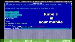 Now Turbo c software available in your mobile........📲📲📲📲📲📲📲📲📲