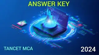 PART -1 |TANCET MCA ANSWER KEY| 2024|✓