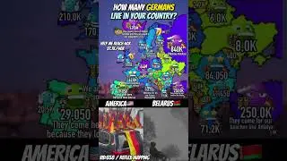 How Many Germans Live In Your Country?🇩🇪 #mapping #map #shorts #popular #fyp 