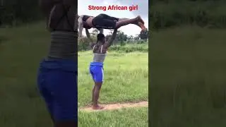 Amazing strong African girl overhead lift&hellip;Female fitness workout