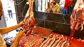 Selling 500 kg of Kebab a Day! The Most Delicious Lamb Meat Kebab!  | Turkish Street Food