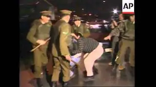 CHILE: SANTIAGO: RIOT POLICE CLASH WITH PROTESTERS SUPPORTING MRTA