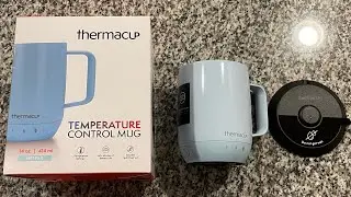 Thermacup Premium Self-Heating Coffee Mug with Lid, Temperature Controlled Led Smart Mug Unboxing