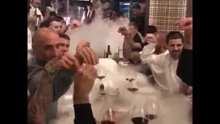 The Manchester City squad visit the Salt Bae restaurant