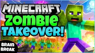 🟩 Захват зомби!! 🎃 Разминка | Minecraft | Упражнения | Фитнес-пробежка | Вдохновение Danny Go