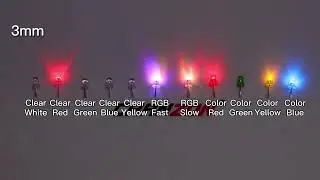 100 Pcs 3mm Led Diode Flashing White Red Green Blue Yellow Rg