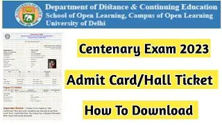 How To Download Admit Card For Special Exam | Ran2goal (DU SOL) #du #ran2goal