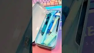 💙💎 Light Blue Stationery Organization #schoolsupplies
