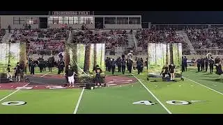 Daniel Ethan Garza takes the field with Kylie Garza and the LV Marching Band in Floresville 10-13-23