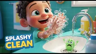 Handwashing Song: Splashy Clean Hands! 🧼 20-Second Wash for Kids (Healthy Habits)