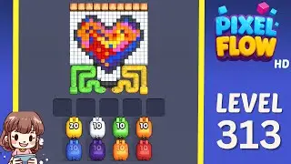 Pixel Flow Level 313 Solution Walkthrough