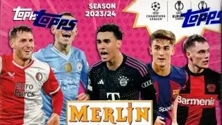 2023-24 TOPPS CHROME MERLIN UEFA UCC FACTORY SEALED BLASTER BOX.👍