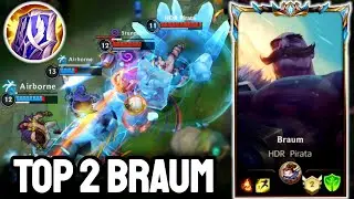 Wild Rift Braum - Top 2 Braum Gameplay - Challenger Ranked