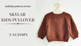 Skylar Pullover Knitting Pattern - sizes from 3 to 12 years (review). Textured sweater for kids
