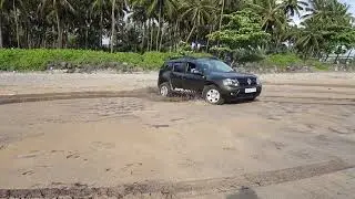 Duster awd drifting in kerala beach offroading