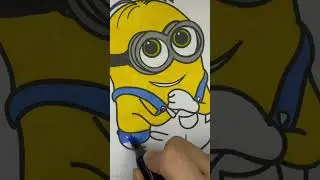 Satisfying minion coloring #shorts #minions#colors #kawaii#cute #spedup