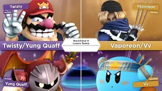 Blacklisted 9 Doubles LS - Twisty/Yung Quaff (R) vs Vaporeon/Vv (B)