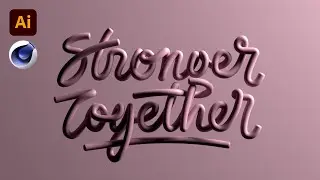 3D lettering animation | Cinema 4D & Illustrator