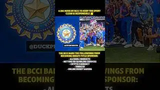 BCCI Takes a Stand: New Rules Ban Unsavory Sponsors.#bcci #teamindia