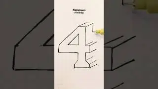 3d drawing number 4 #shorts
