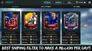 FIFA MOBILE 18- BEST SNIPPING FILTERS MAKE 10 MILLION COINS IN LESS THAN 30 MINUTES!!!