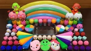 RAINBOW SLIME | Mixing Random Things into Slime | Satisfying Videos #110