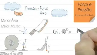 Pressão: Definição Força / Área | Exercício Hidrostática [nº 03] | Caderno 09: Mecânica dos Fluidos