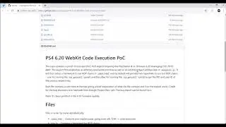 PS4 6.20 WebKit Exploit Release