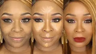 BEAUTY SUPPLY FOUNDATION/HIGHTLIGHT/CONTOUR ROUTINE! RUBY KISSES