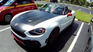 Abarth Club, Fiat 500, Fiat 124 Spyder at Palm Beach Cars & Coffee Car Show, Hollywood, Florida