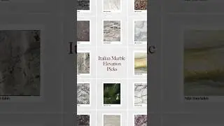 Best Italian marble for elevation!