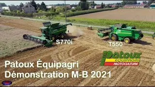 🚜 - Moisson - D&eacute;mo John Deere S770i & T550 - Patoux &Eacute;quipagri - FRANCE 🇫🇷