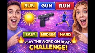 Sun Gun Run 🎵 | Say the Word on Beat Challenge (IMPOSSIBLE!)