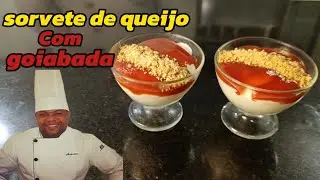 SORVETE CREMOSO DE QUEIJO COM GOIABADA - FÁCIL RÁPIDO E MUITO GOSTOSO A MELHOR SOBREMESA DE ANO NOVO