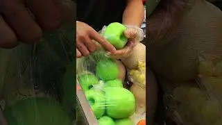 Fruit Ninja of Bangkok! Apple Fruits Cutting Skills