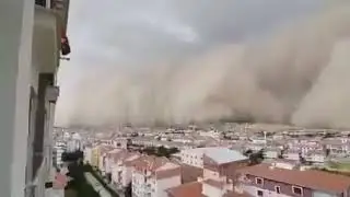 Ankara'da Kum Fırtınası | In Ankara, Turkey's capital Sandstorm | песчаная буря в Турции
