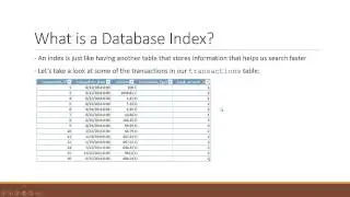 Beginner SQL - 33 - Indexes - Part 1