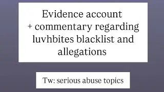 Luvhbites - Abuse evidence because Instagram keeps censoring me 