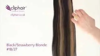 100% Human Hair Extensions from Cliphair Ltd - Colour #1B/27
