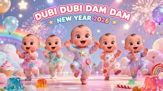 Dubi Dubi Dam Dam 💃 | New Year 2026 Kids Song | Baby Dance Party | Cute Nursery Rhyme | #dubidubidu