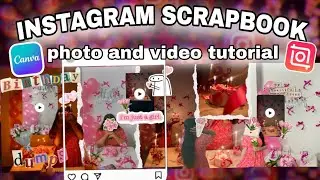 Instagram carousel photos with video tutorial| split & post + free| scrapbook tutorial| 