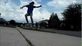 Mellow bank skating (Backside DOUBLE flip)