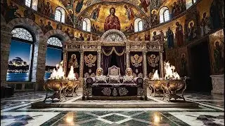 🏛️ Byzantine Imperial Palace 8 Hours - Golden Brazier Sleep Video (Brown Noise, No Music, No Ads)