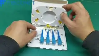 FTTH Indoor Wall Outlet Box 4 Core Fiber Optic Mini Termination Box with Adapter