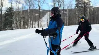 Scotty skiing 1/11/2026 at Sunday River with Maine Adaptive